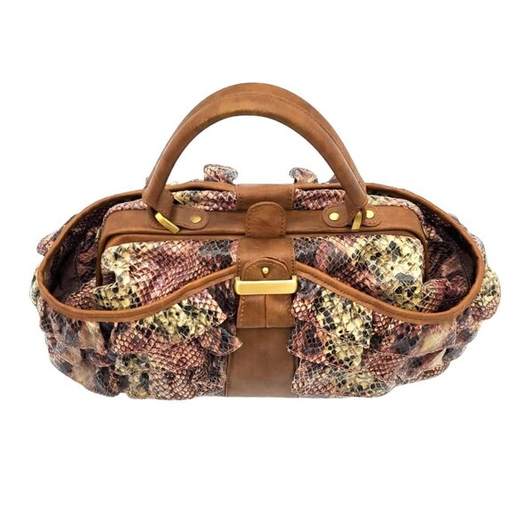 Rare Hard‎ to  Find Vintage Jessica Simpson faux python purse. Great condition - Picture 3 of 14